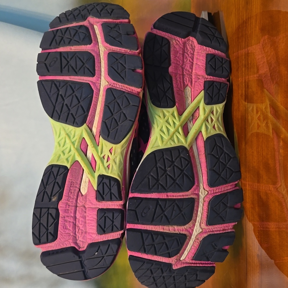ASICS Gel Keyano 22 FluidRide Navy/Pink Women's Running Shoes - T-597N Size 8 - Picture 4 of 11